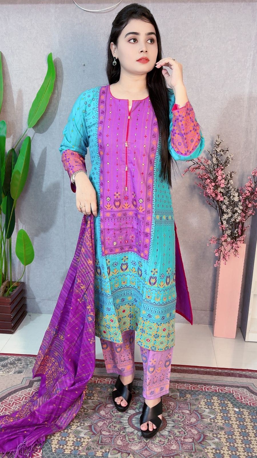 aarong cotton three piece – everyday comfort with style